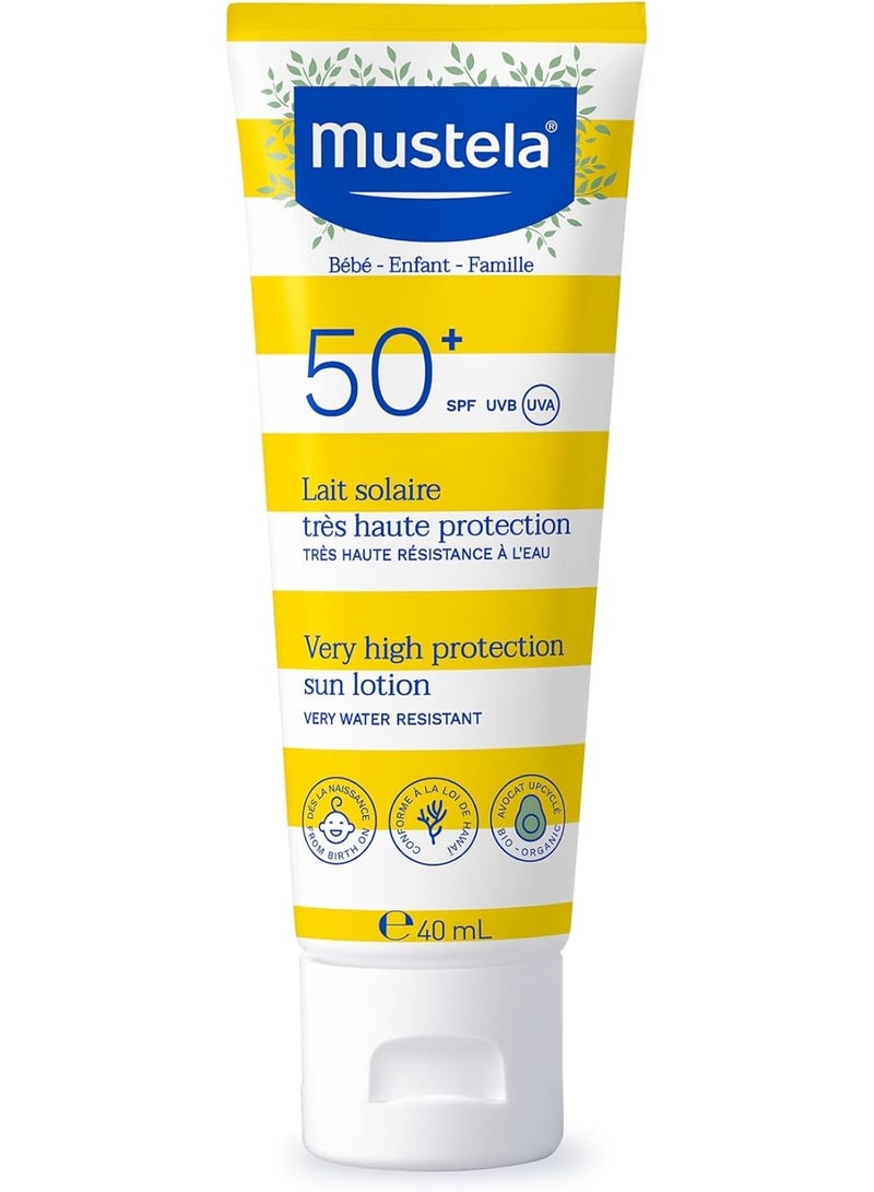Mustela Very High Protection Spf 50 & Sun Lotion For The Face 40 ML - Image 1
